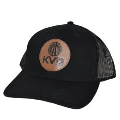 KVD Leather Logo Black Trucker Hat