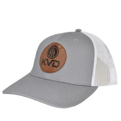 KVD Leather Logo Gray Trucker Hat