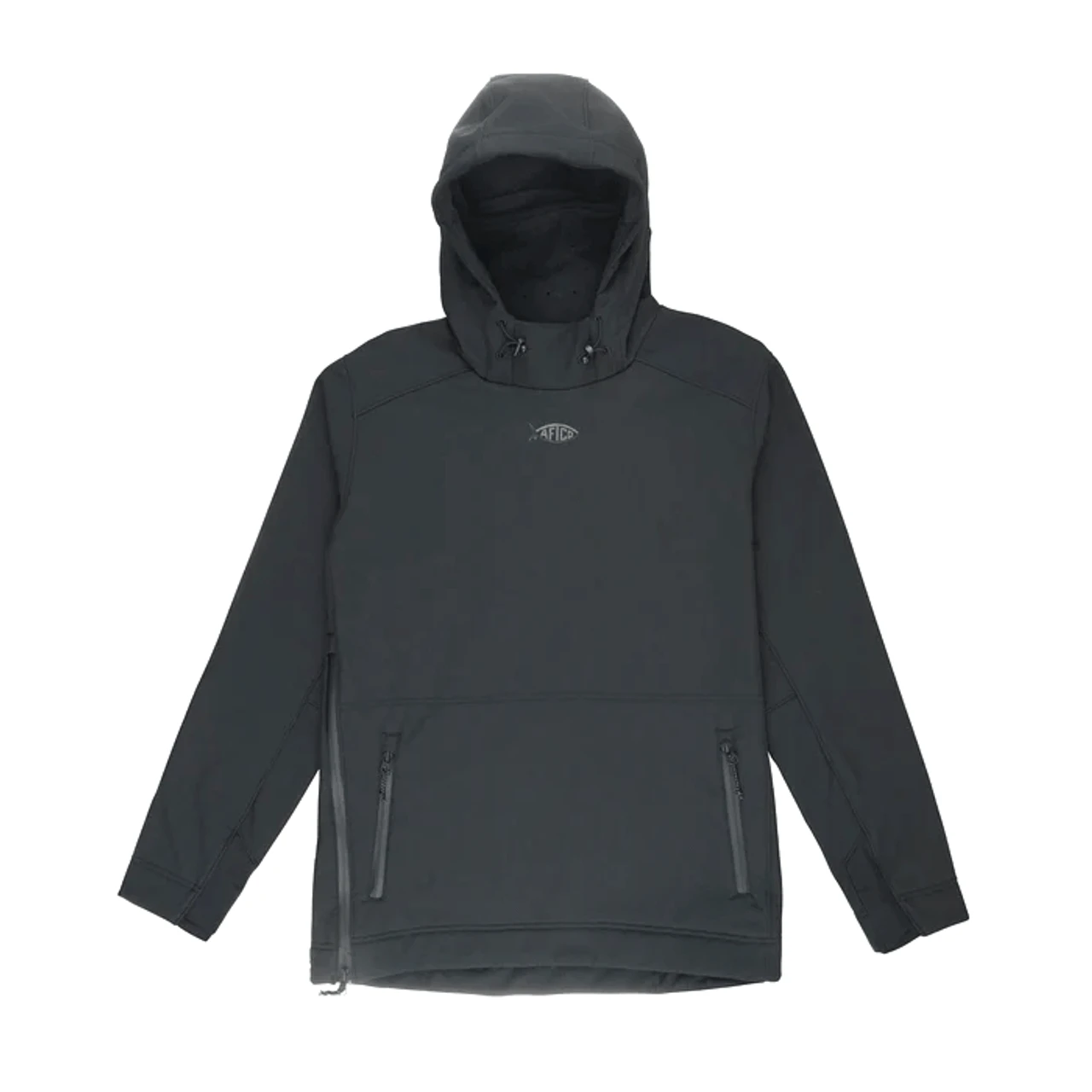 Reaper Windproof Black Pullover By AFTCO 1 Reaper Windproof Black Pullover By AFTCO